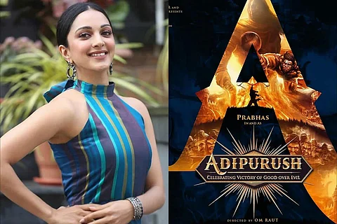 Kiara Advani and Adipurush poster