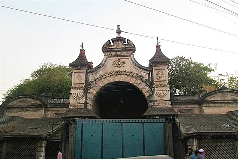 File photo of the King Kothi palace in Hyderabad which is allegedly being demolished