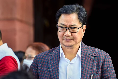 File image of Union Law Minister Kiren Rijiju at Parliament