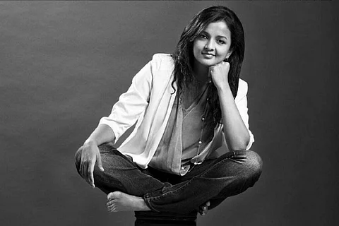 Black and white image of Kiruthiga Udhayanidhi