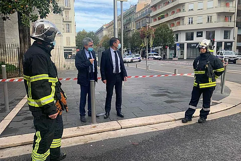 Nice Mayor at the scene of the knife attack in Nice