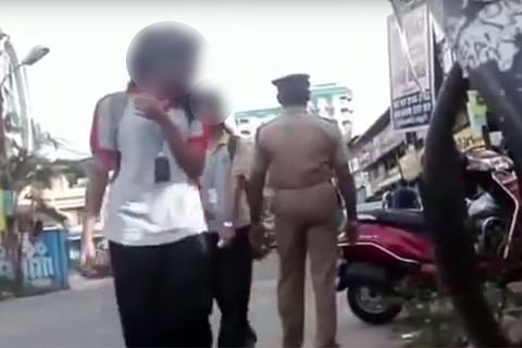Kochi home guard caught on camera groping minors, women in broad daylight