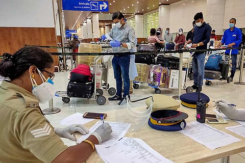 Passengers at Kochi airport