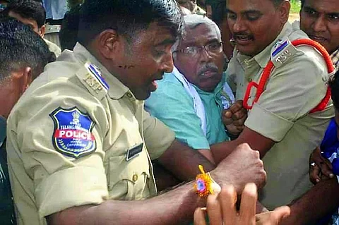 TJAC rally in Telangana: Kodandaram detained as TRS activists block path, raise slogans