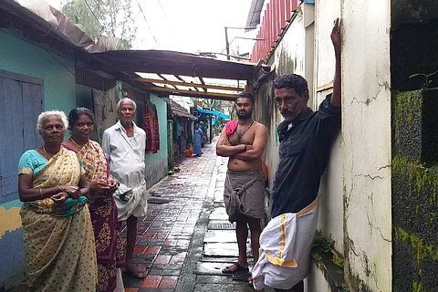 Some of the residents in Chakkamkadavu colony