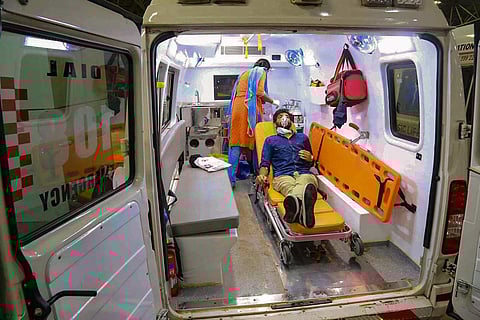 Man in ambulance