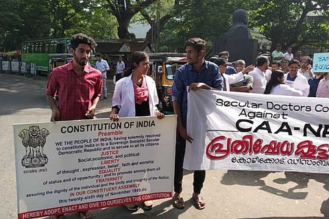 Over 100 doctors protest against CAA in Kozhikode