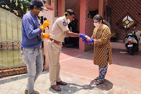 Watch: Hyd cops surprise retd school teacher on her birthday after son’s request