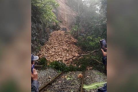 Landslides affecting rail travel in Karnataka Ghat Section