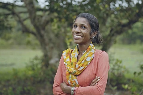 Filmmaker Leela Santhosh in an orange kurta