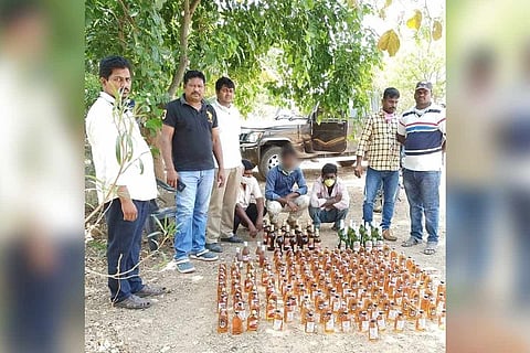 Andhra police crack down on smuggling, illegal sale of liquor amid lockdown