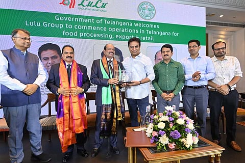 Lulu group chairman Yusuff Ali with KTR