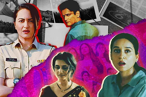 Images from Dahaad and The Mirror from Lust Stories 2