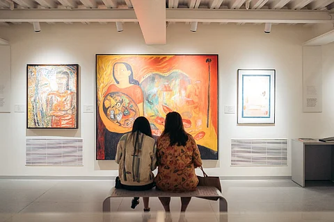 Visitors at the MAP Museum in Bengaluru