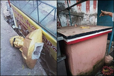 Fallen bust of MGR statue in Thanjavur: AIADMK condemns vandalism of MGR statue in Tamil Nadu, calls for action