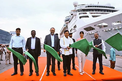 MV Empress flagged off from Chennai port