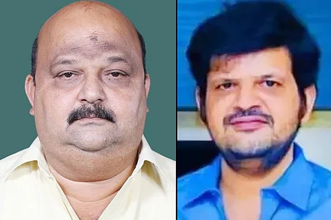 A collage of the former MP and his deceased son