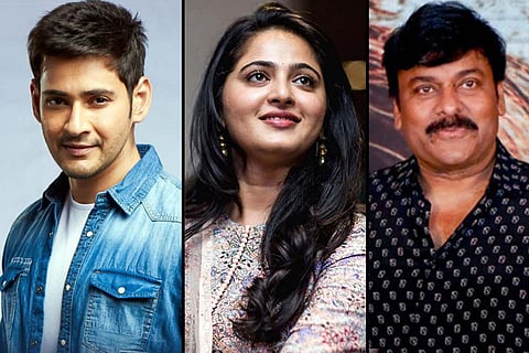 Actors Mahesh Babu, Anushka and Chiranjeevi