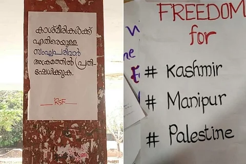 Kerala college students booked for sedition for putting up posters on Kashmir issue