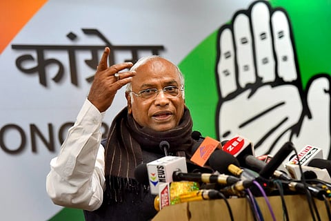 An image of new Congress chief Mallikarjun Kharge
