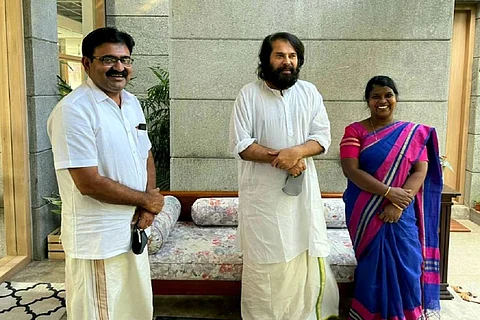 Mammootty with Anil Kumar and CD Bindu
