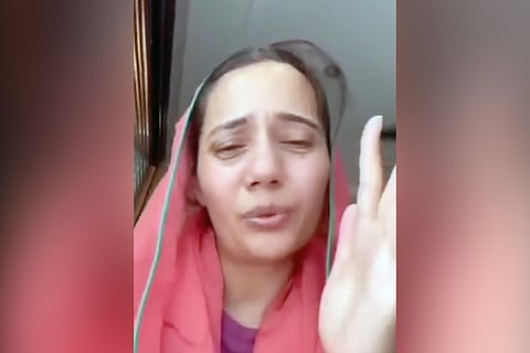 Screengrab of Mandeep Kaur's video