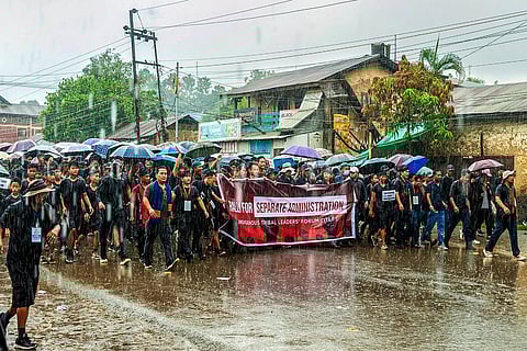 All Tribal Students' Union's solidarity march against the inclusion of Meitei in the Scheduled Tribe list