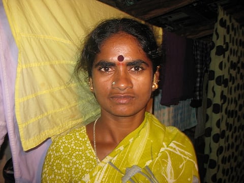 She lives just 50 kms from Bangalore, Manjamma hopes to have a toilet in her house someday