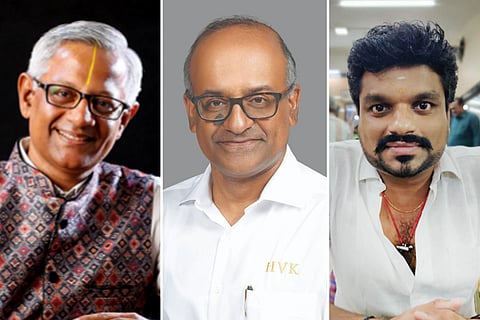 Mannarkoil J Balaji, V Sriram and Kunnakudi Balamurali Krishna