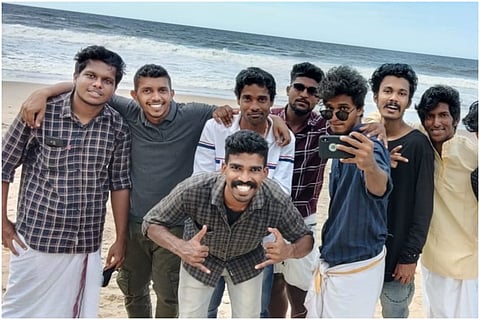 Manu Napolean with his friends