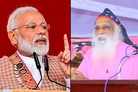 Prime Minister Narendra Modi and Joseph Mar Thoma, Metropolitan of Mar Thoma Church