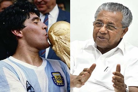 Diego Maradona and Pinarayi Vijayan