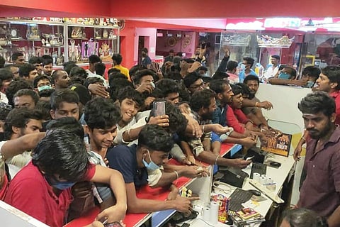 Masks, physical distancing forgotten as fans crowd to buy Vijay’s ‘Master’ tickets