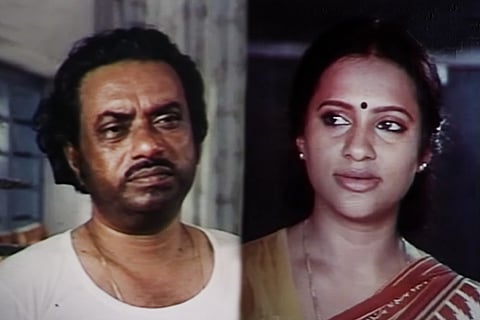 Collage of Karamana Janardanan and Seema from Mattoral