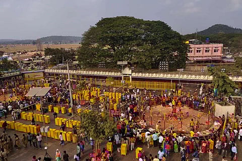 An overview of Sammaka Sarakka Jatara site Medaram of Telangana