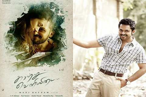 Karthi to sport three different looks for Kaatru Veliyidai