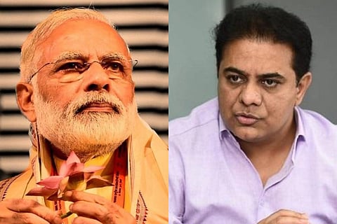 Collage of PM Modi and Ministr KTR