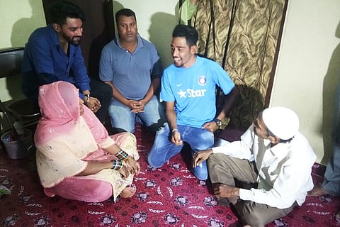 Mohammed Siraj with family