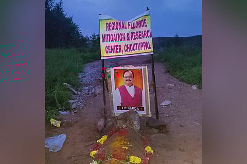 Locals dig mock grave for JP Nadda in Munugode