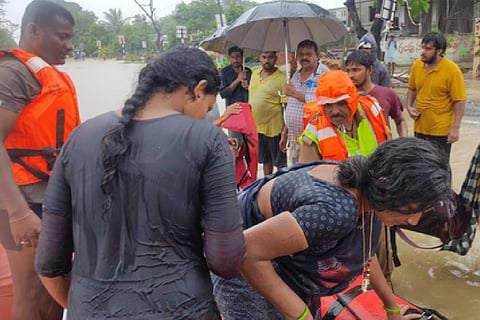 NDRF operation on to rescue people from flood-hit Telangana village