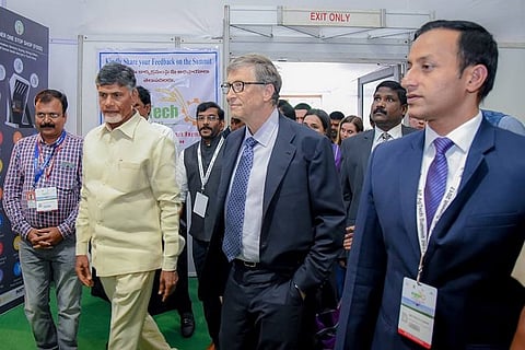 CM Chandrababu with Bill Gates