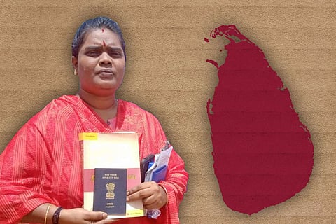 A picture of Nalini with her Indian passport