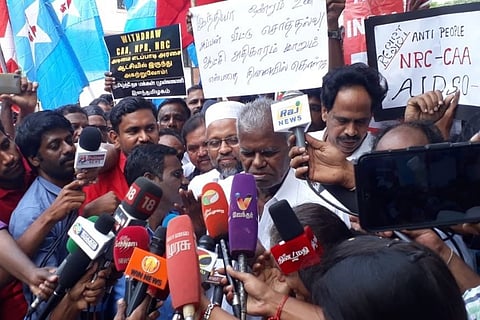 Anti-CAA protest: CPI-M does rail roko at Chennai Central railway station