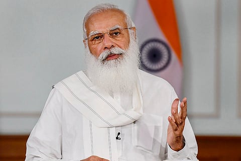 File photo of Prime Minister Narendra Modi delivering a speech