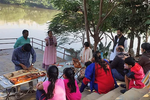 An event at the Neknampur lake