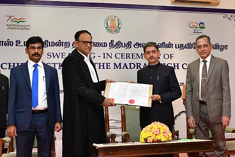 Justice Sanjay Vijaykumar Gangapurwala administered oath of office by Governor RN Ravi