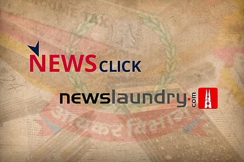 NewsClick and Newslaundry logos
