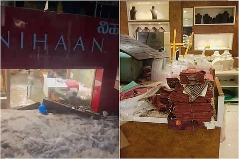 Bengaluru jewellery store flooded in rains