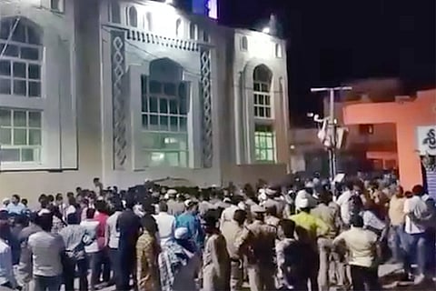 Tension grips Telangana’s Nirmal district as miscreants pelt stones at mosque
