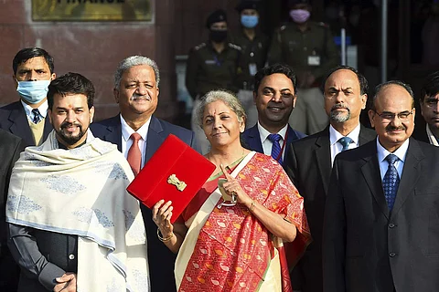 Finance Minister Nirmala Sitharaman ahead of the Budget session